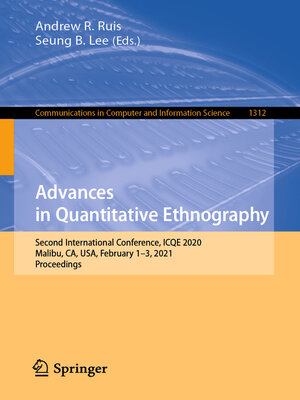 cover image of Advances in Quantitative Ethnography